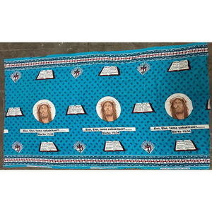 Vintage Malawi Christian Jesus African Wax Print Fabric Chitenge Kitenge 78x42